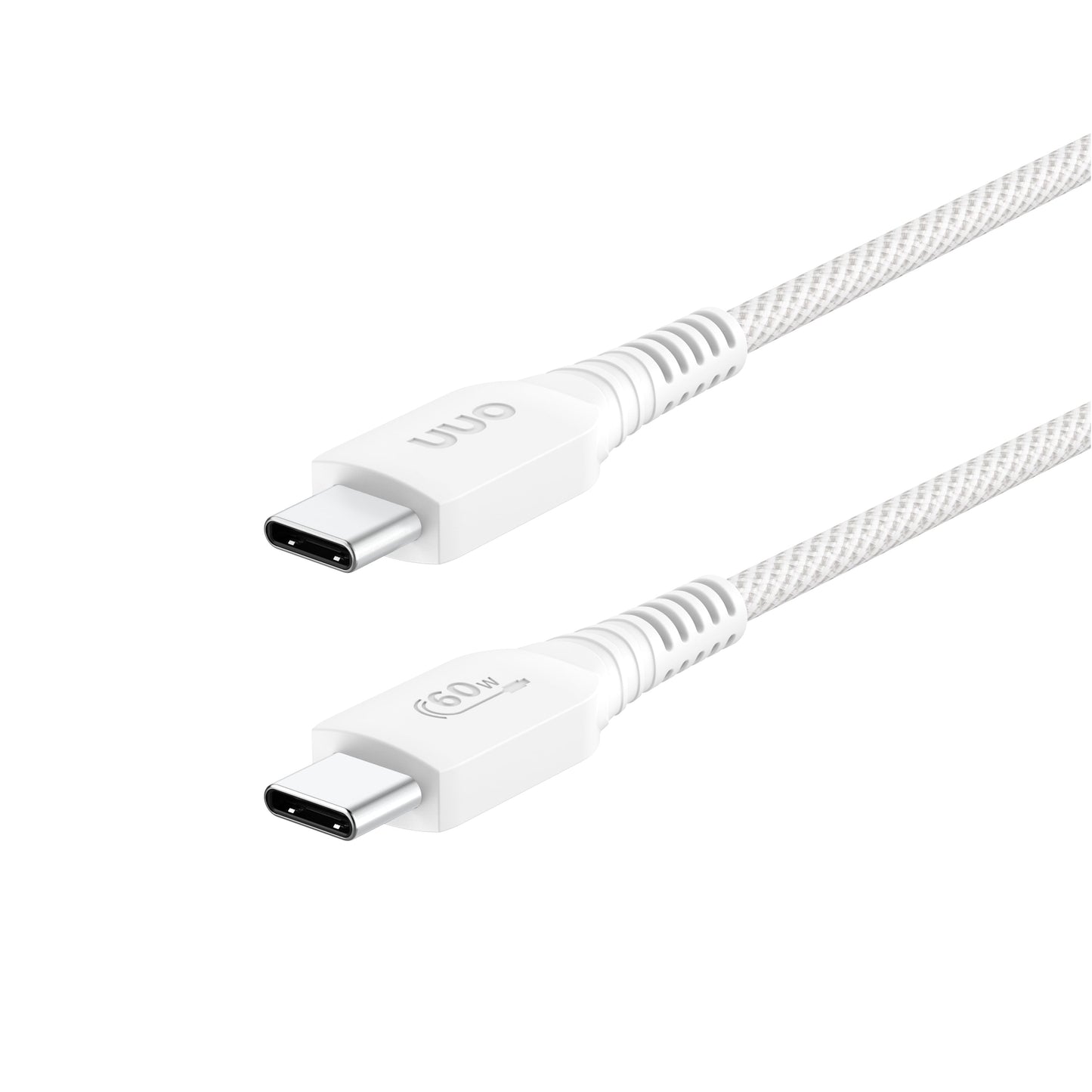 3Ft USB-C to USB-C Braided Charging Cable, Fast Charging, USB-IF Certified, White - Compatible with Iphone 17/16/15 Series, Samsung Galaxy, Note, Pixel Devices Ipad Pro, & More