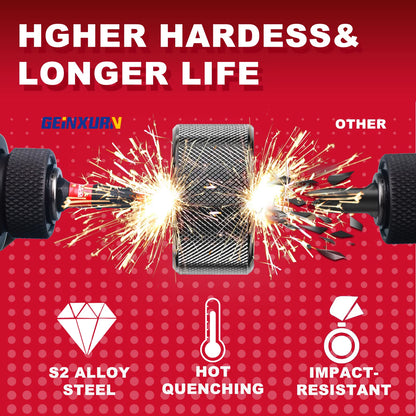 1 Inch/2 Inch Impact Magnetic Pozidriv #2 PZ2 Screwdriver Bit Set with Storage Organizer