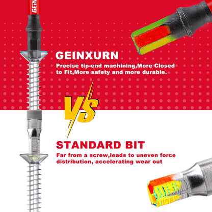 1 Inch/2 Inch Impact Magnetic Pozidriv #2 PZ2 Screwdriver Bit Set with Storage Organizer