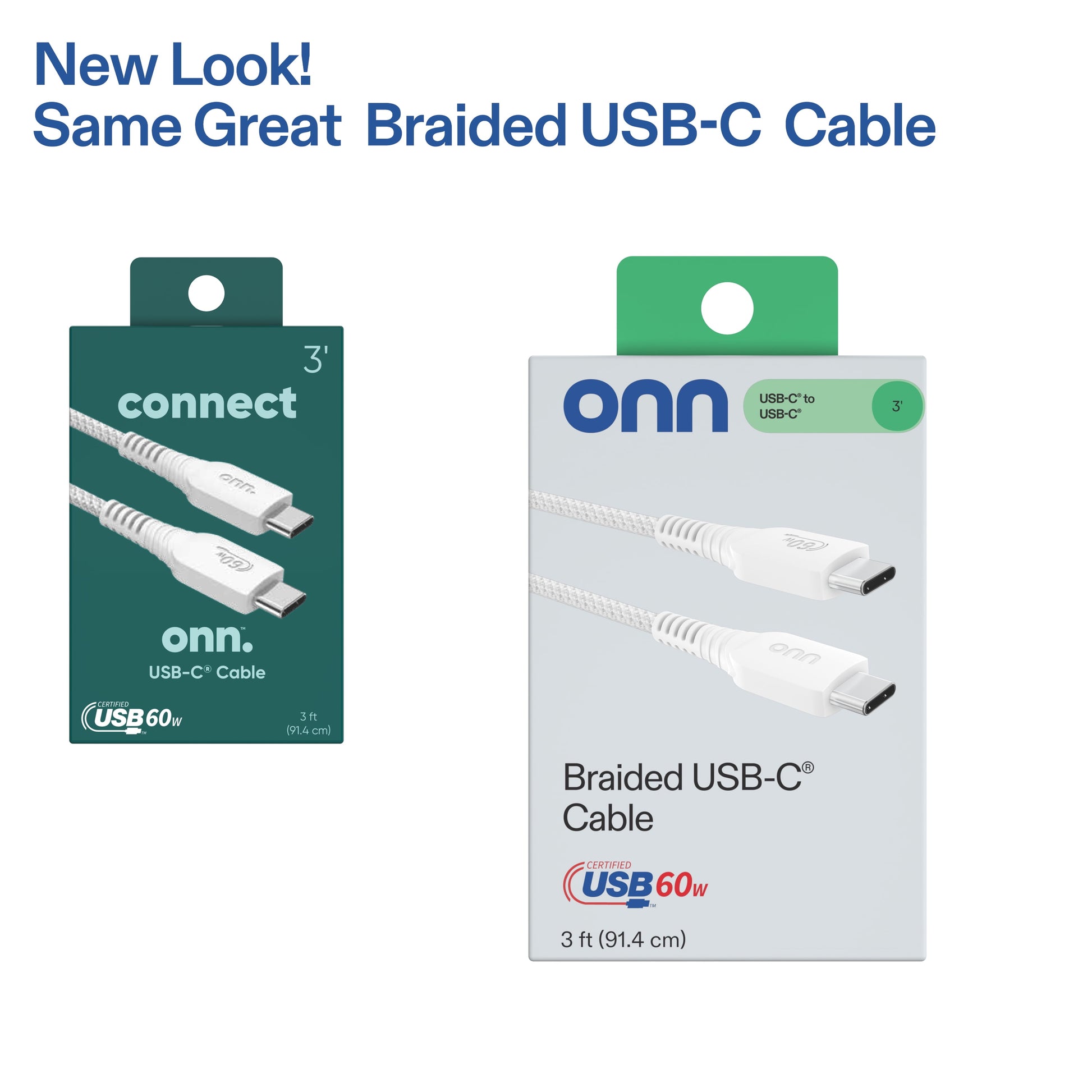 3Ft USB-C to USB-C Braided Charging Cable, Fast Charging, USB-IF Certified, White - Compatible with Iphone 17/16/15 Series, Samsung Galaxy, Note, Pixel Devices Ipad Pro, & More