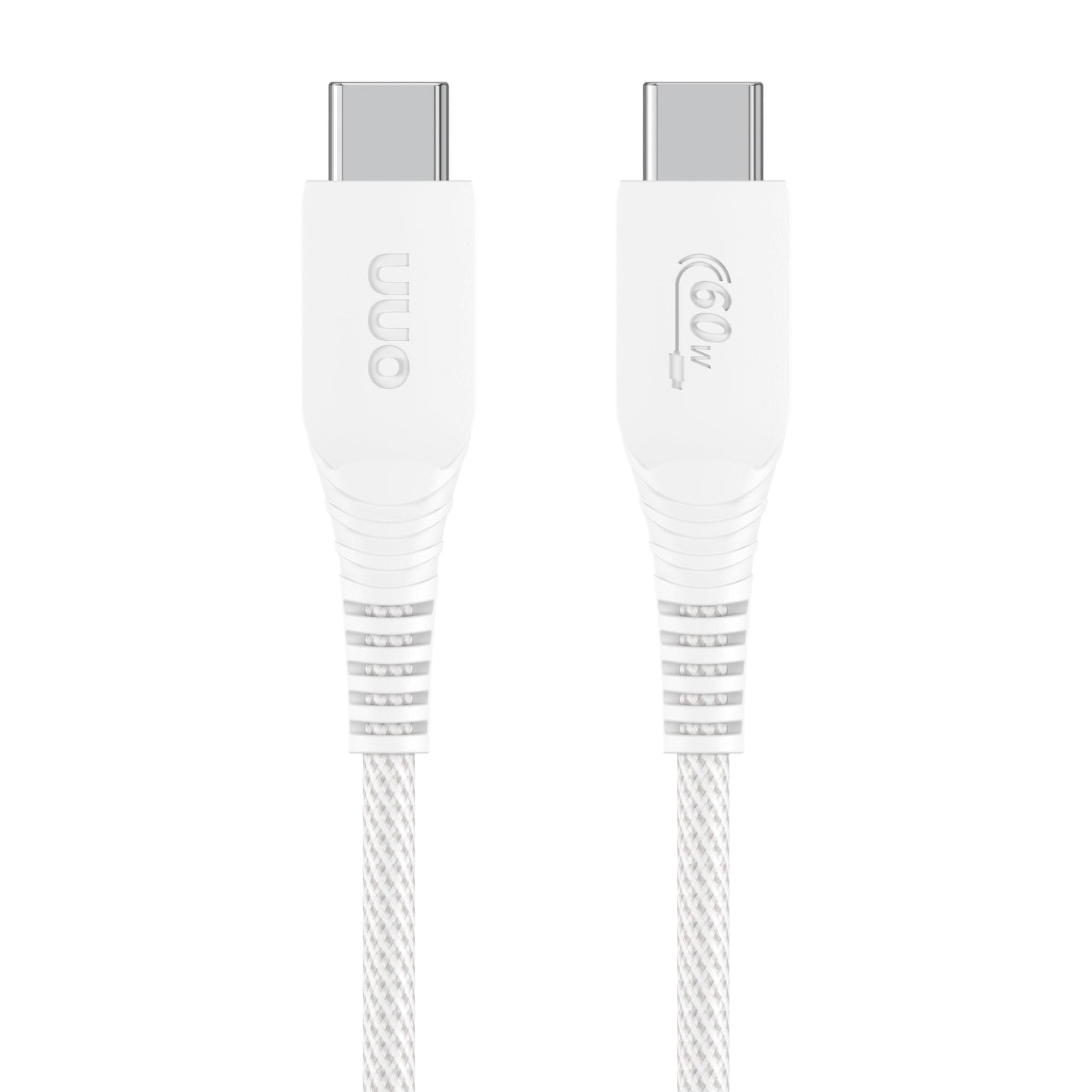3Ft USB-C to USB-C Braided Charging Cable, Fast Charging, USB-IF Certified, White - Compatible with Iphone 17/16/15 Series, Samsung Galaxy, Note, Pixel Devices Ipad Pro, & More